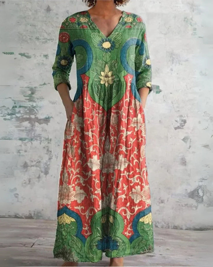 Clara | Comfort Blumig Maxikleid