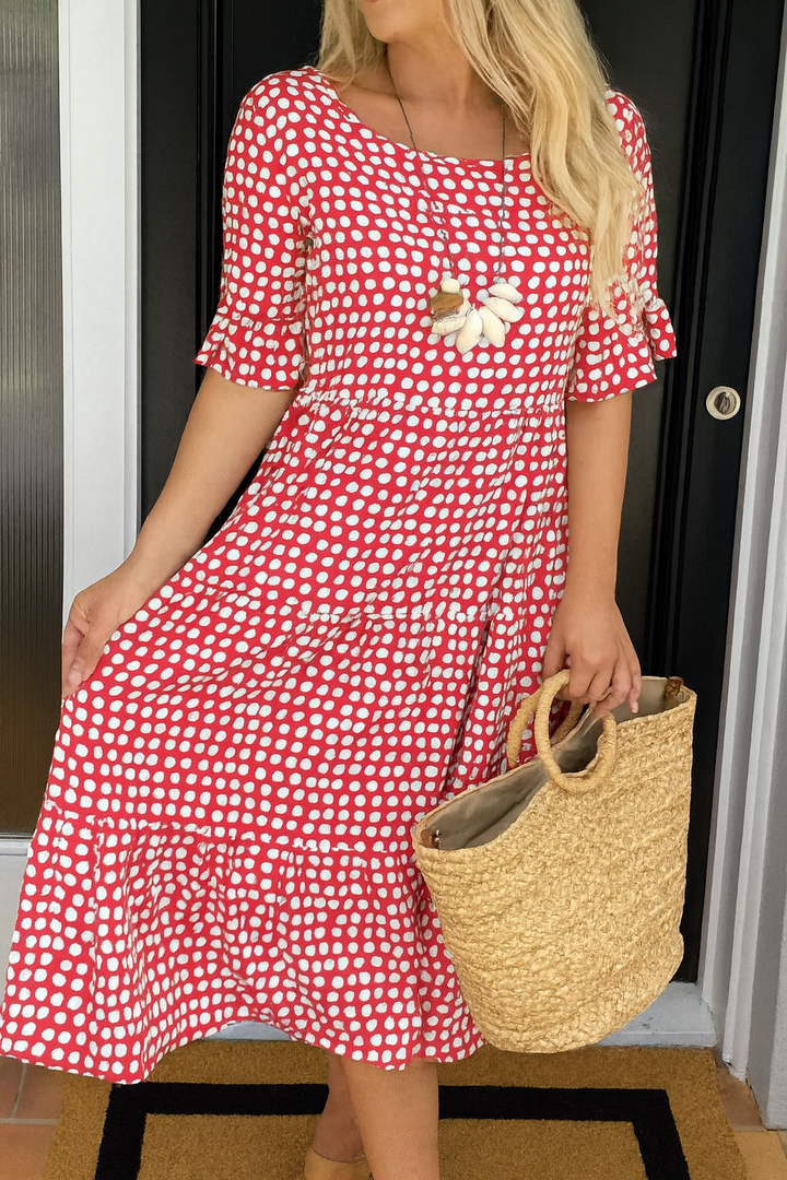 Zerelle | Midi-Kleid mit kurzen Ärmeln