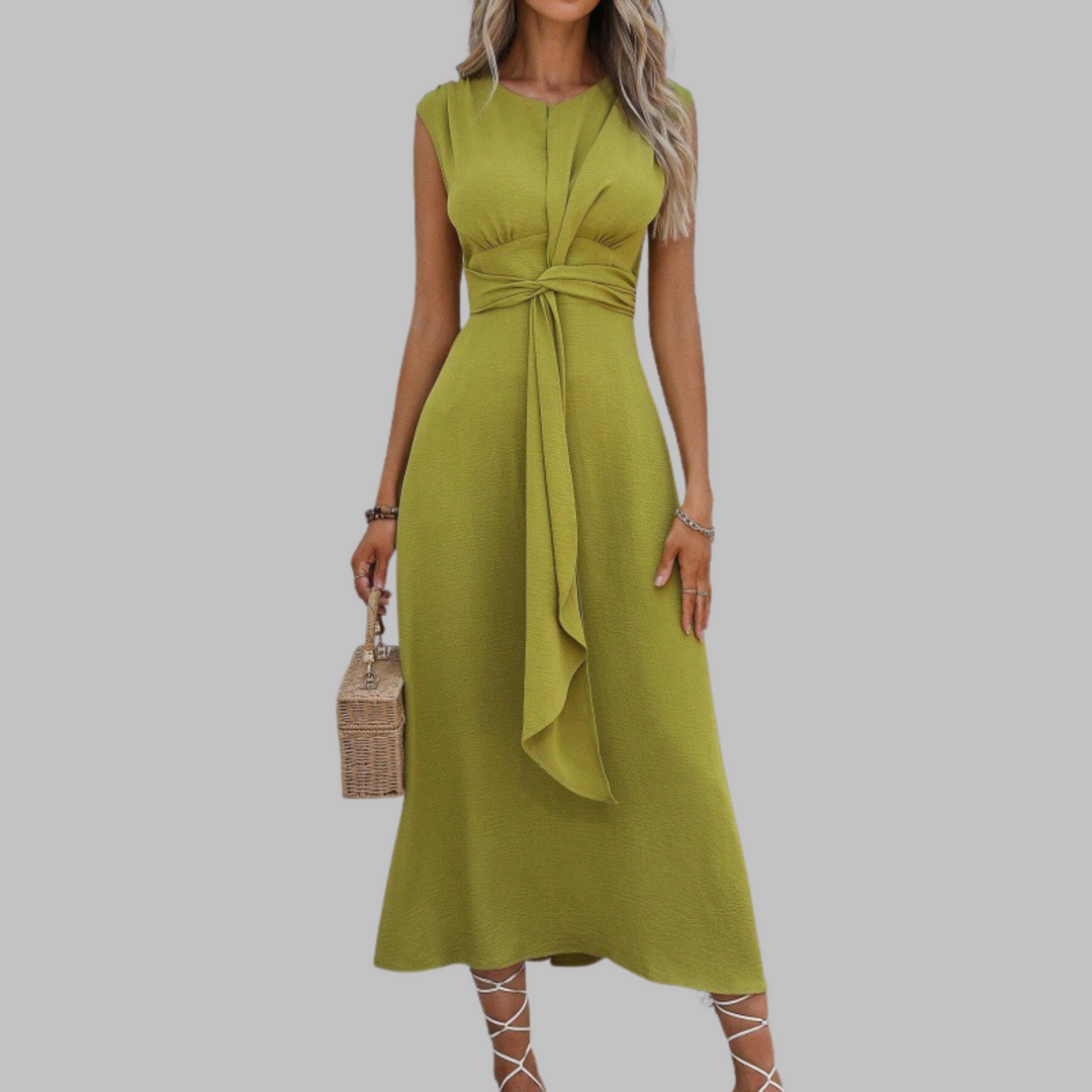 Reese | Elegant Ärmellos Rundhalsausschnitt Maxikleid