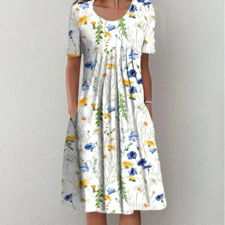 Marianne |  Bauchbedeckendes Kleid aus Baumwolle