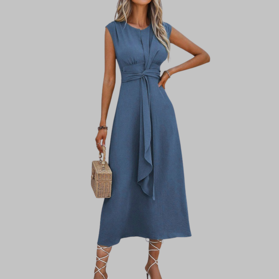Reese | Elegant Ärmellos Rundhalsausschnitt Maxikleid
