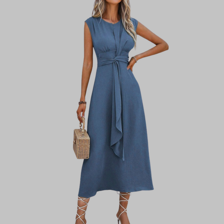Reese | Elegant Ärmellos Rundhalsausschnitt Maxikleid