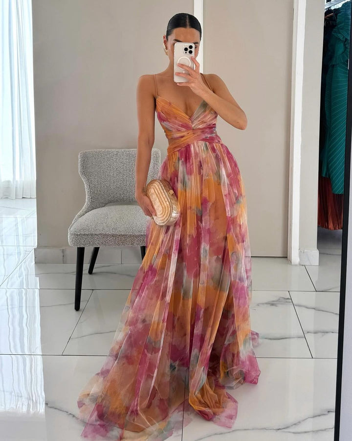 Giselle | Zauberhaftes Maxikleid mit Blumenprint