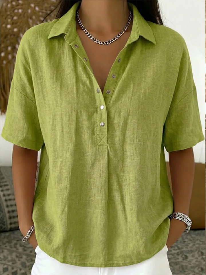 Pabasara | Bluse Mit Kragen Und Knopf
