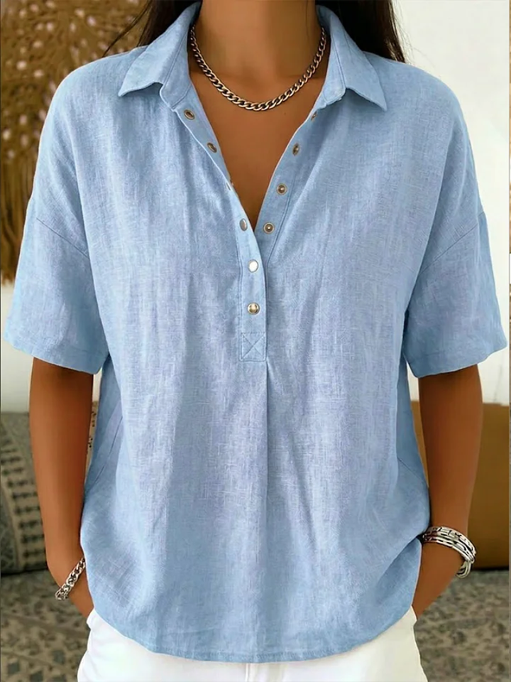 Pabasara | Bluse Mit Kragen Und Knopf
