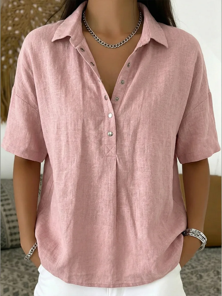Pabasara | Bluse Mit Kragen Und Knopf