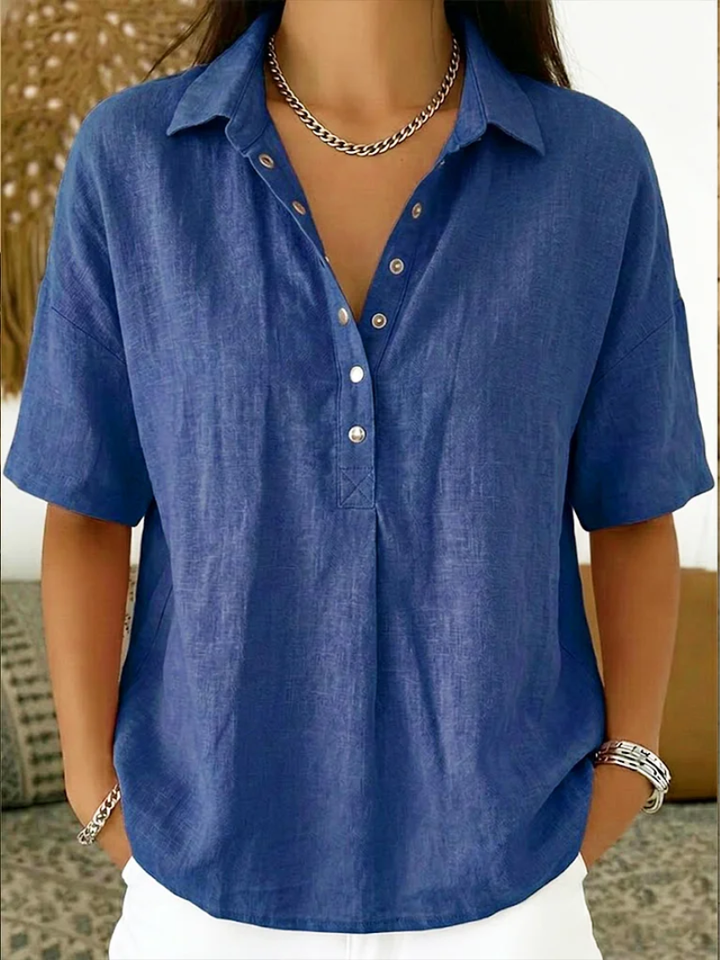 Pabasara | Bluse Mit Kragen Und Knopf