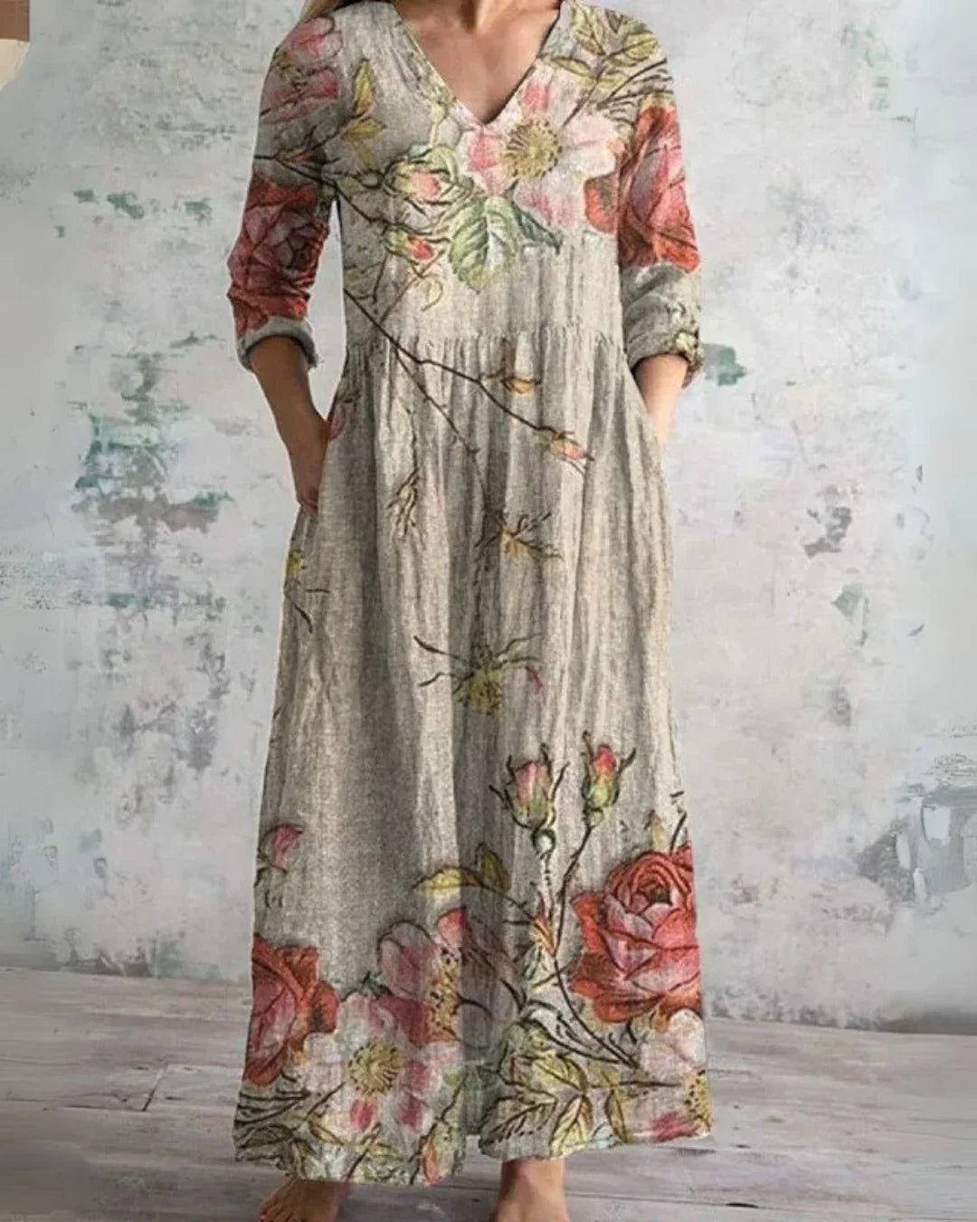 Clara | Comfort Blumig Maxikleid