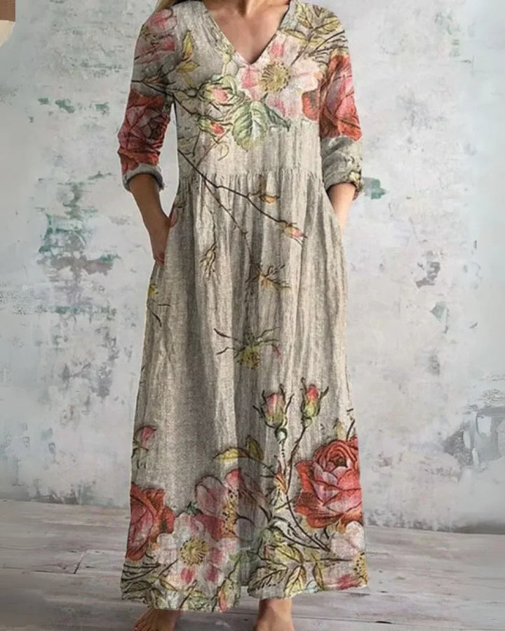 Clara | Comfort Blumig Maxikleid