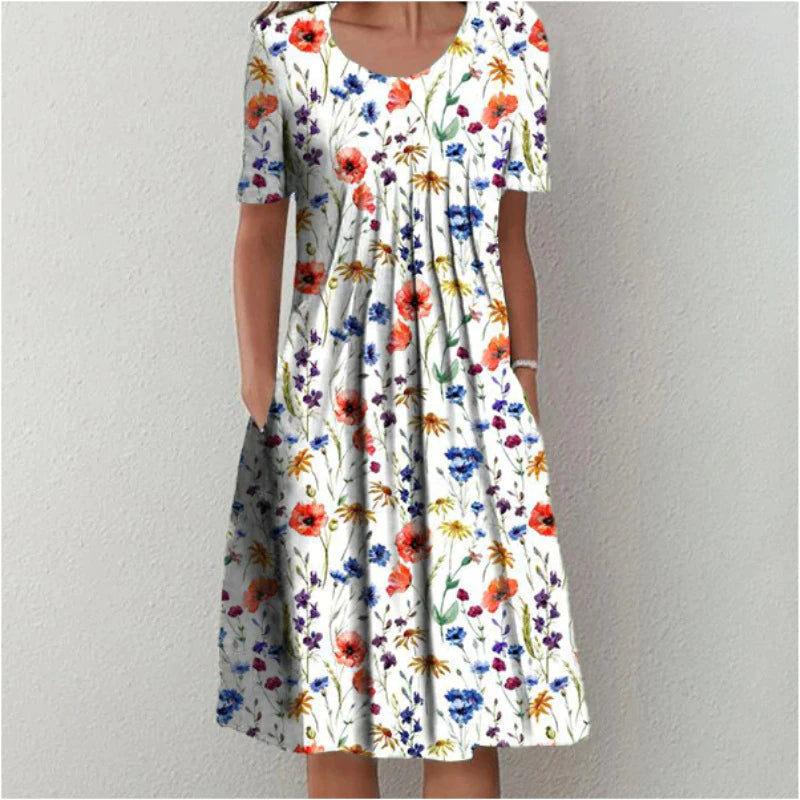 Marianne |  Bauchbedeckendes Kleid aus Baumwolle