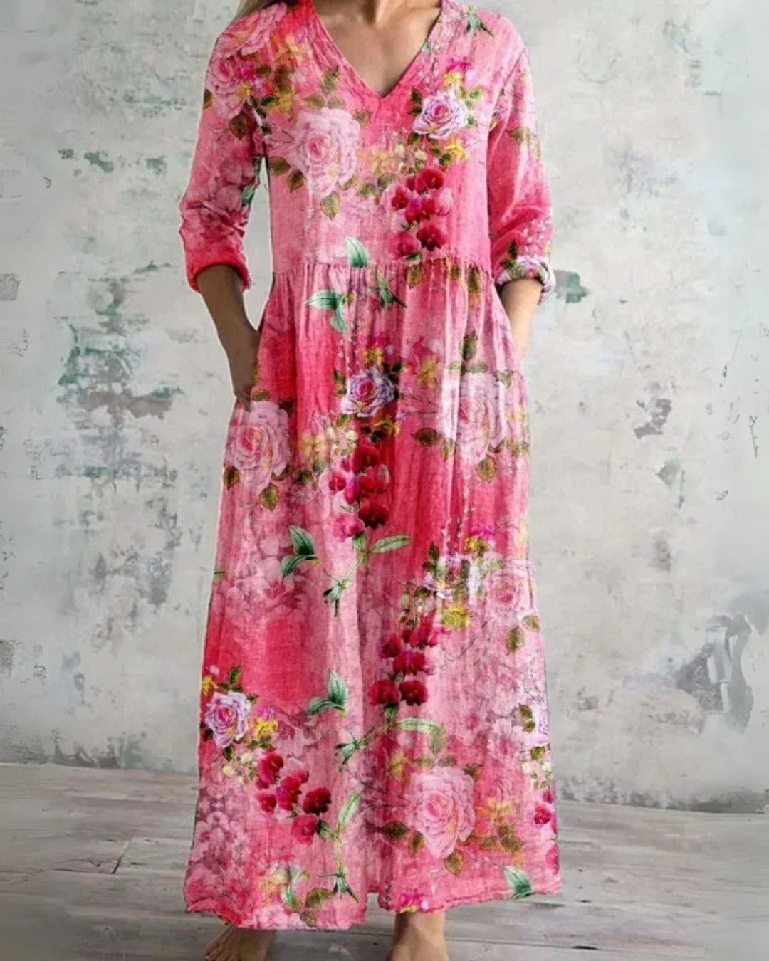 Clara | Comfort Blumig Maxikleid