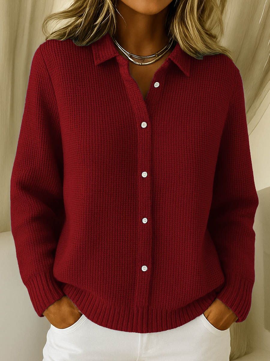 Elaine | Klassischer Strick-Button-Cardigan