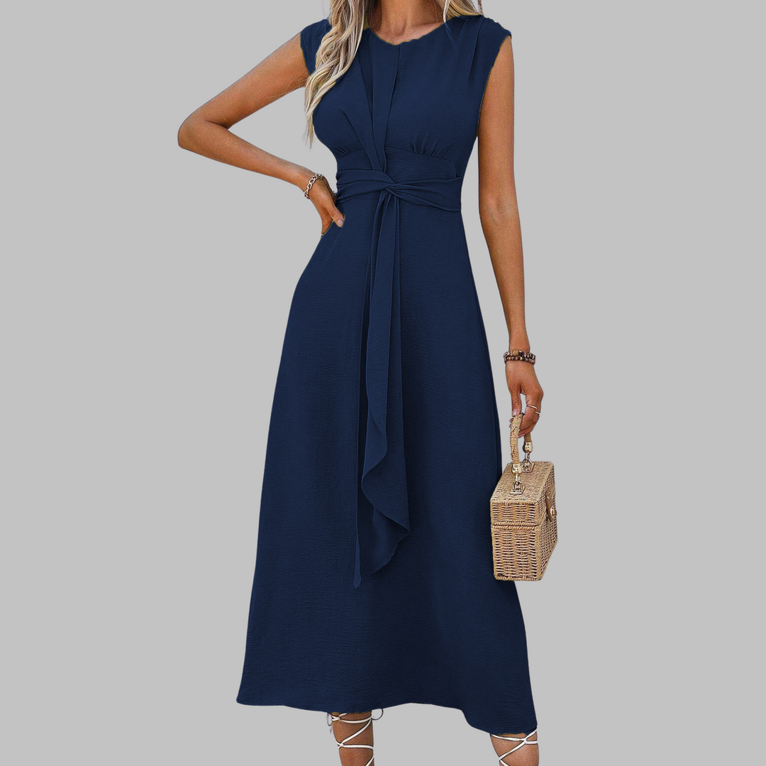 Reese | Elegant Ärmellos Rundhalsausschnitt Maxikleid