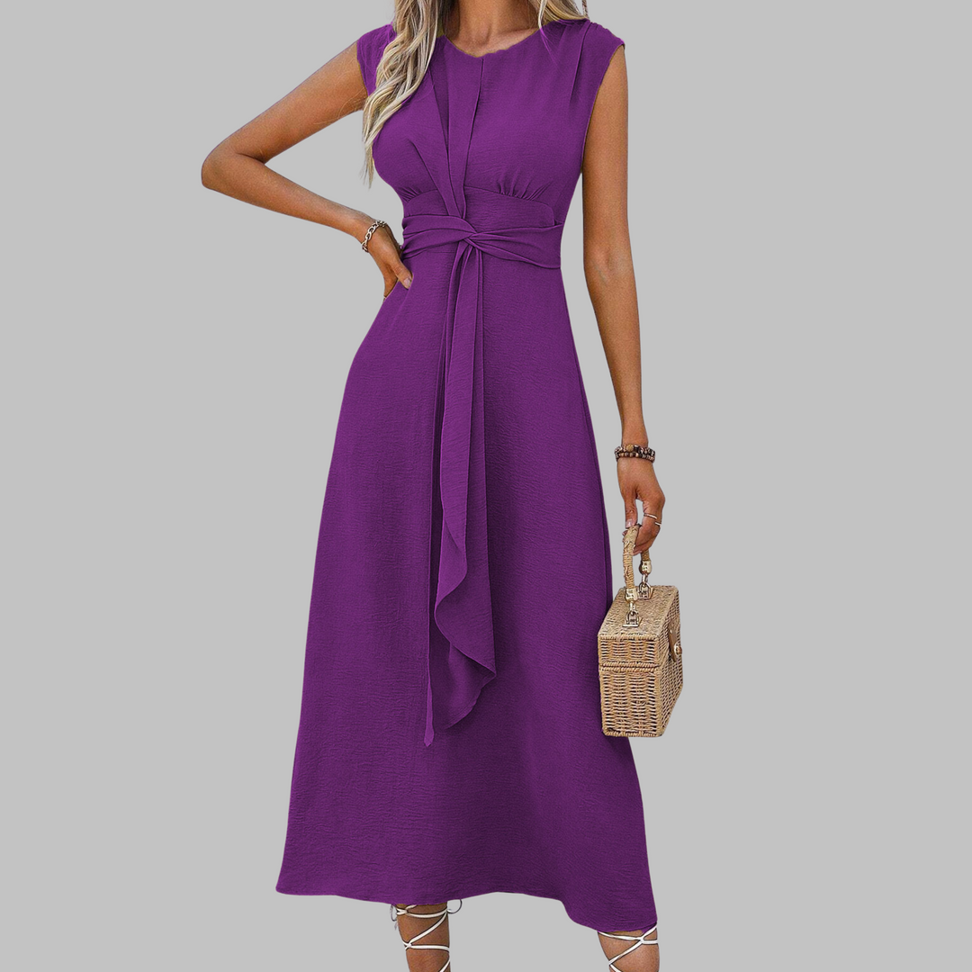 Reese | Elegant Ärmellos Rundhalsausschnitt Maxikleid