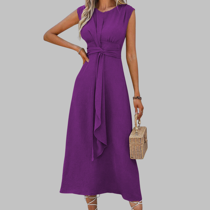 Reese | Elegant Ärmellos Rundhalsausschnitt Maxikleid