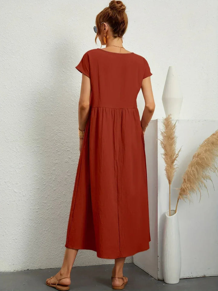 Evi | Fließendes Midikleid zeitlose Eleganz