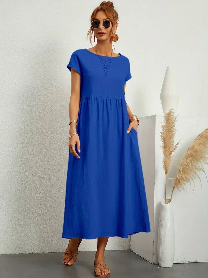Evi | Fließendes Midikleid zeitlose Eleganz