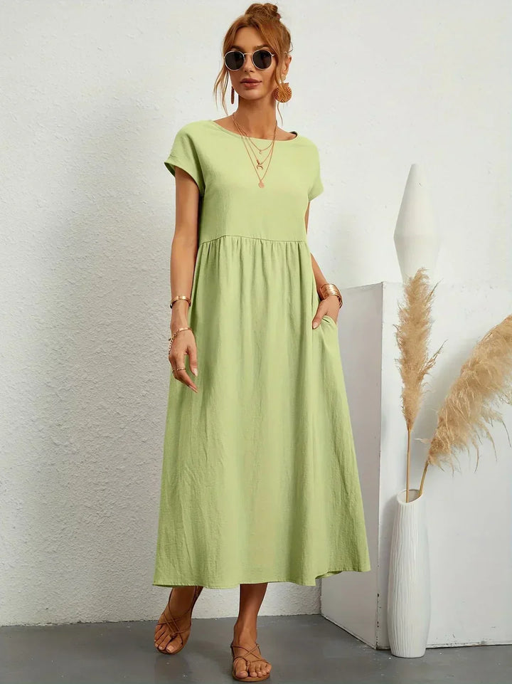 Evi | Fließendes Midikleid zeitlose Eleganz