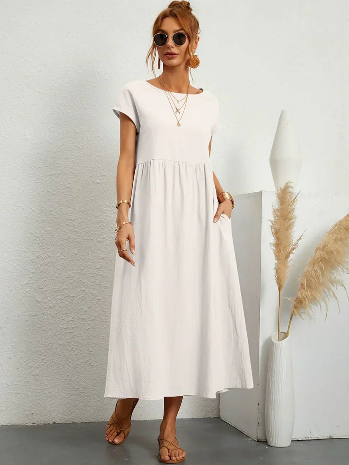 Evi | Fließendes Midikleid zeitlose Eleganz