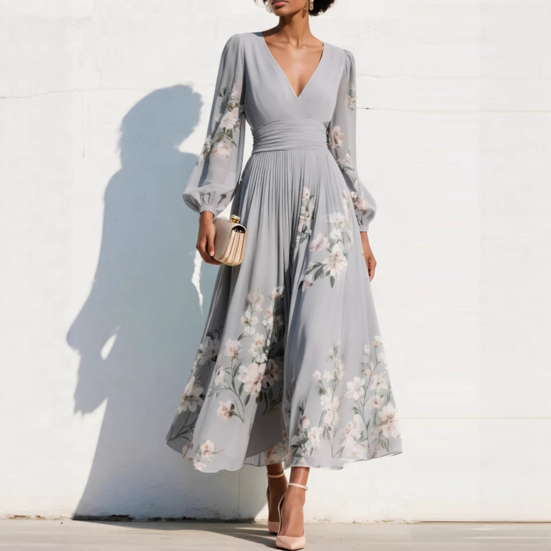Rosa | Frische Blütenpracht Midi-Kleid