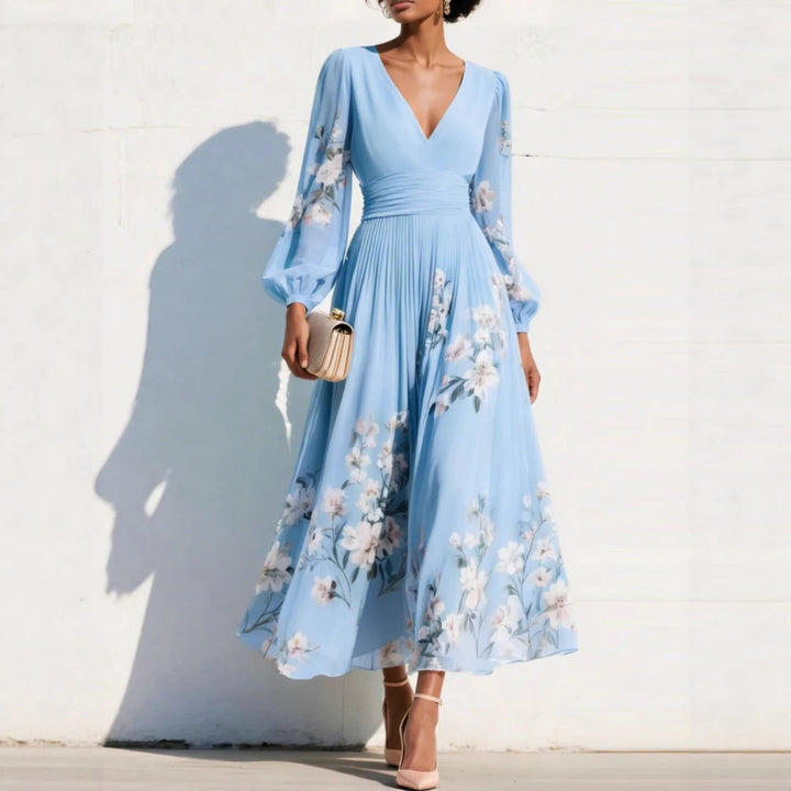 Rosa | Frische Blütenpracht Midi-Kleid