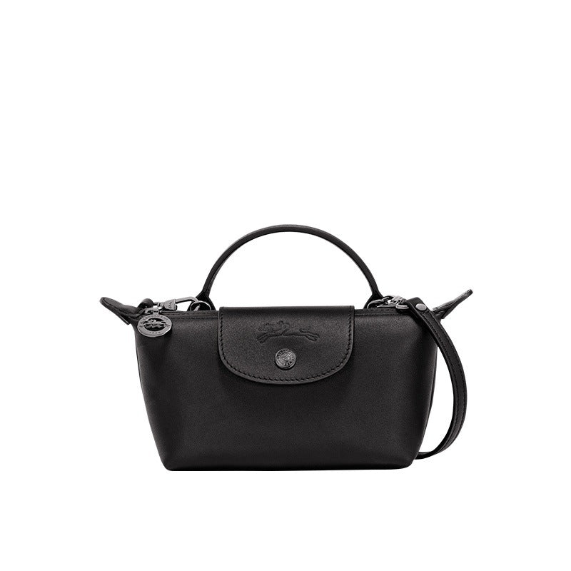 Mini Leder Tasche - Schwarz