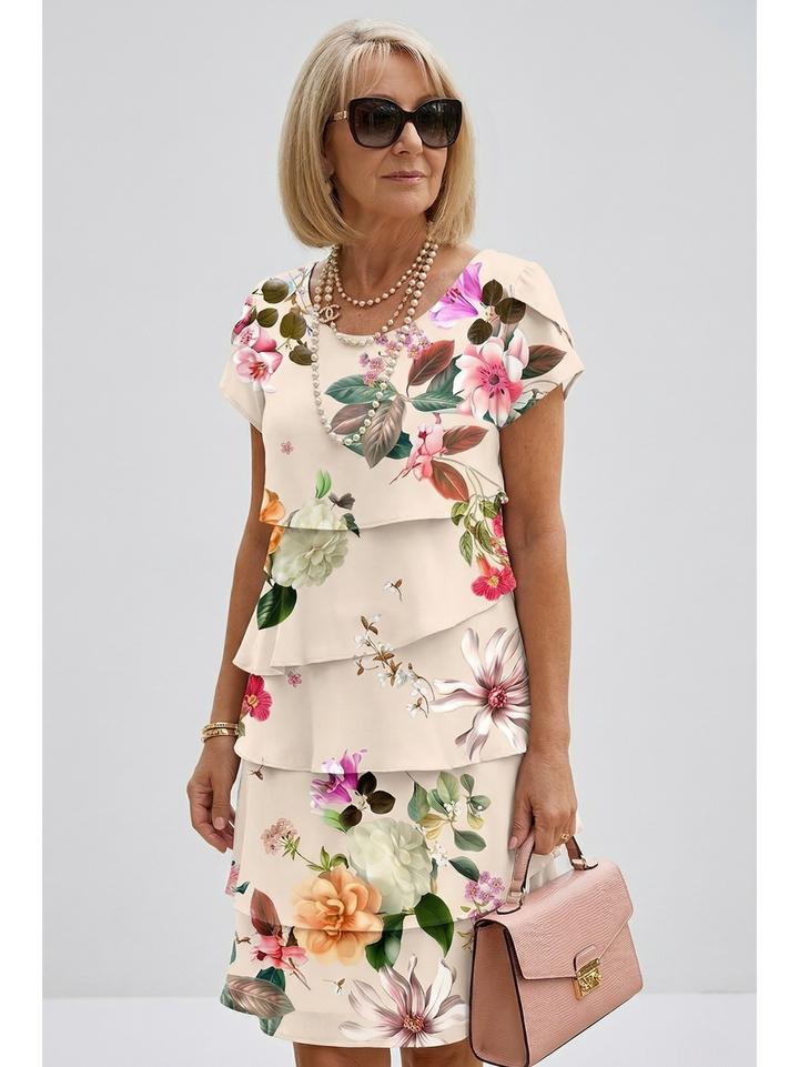 Helena | Elegant Comfort Ruffle Dress