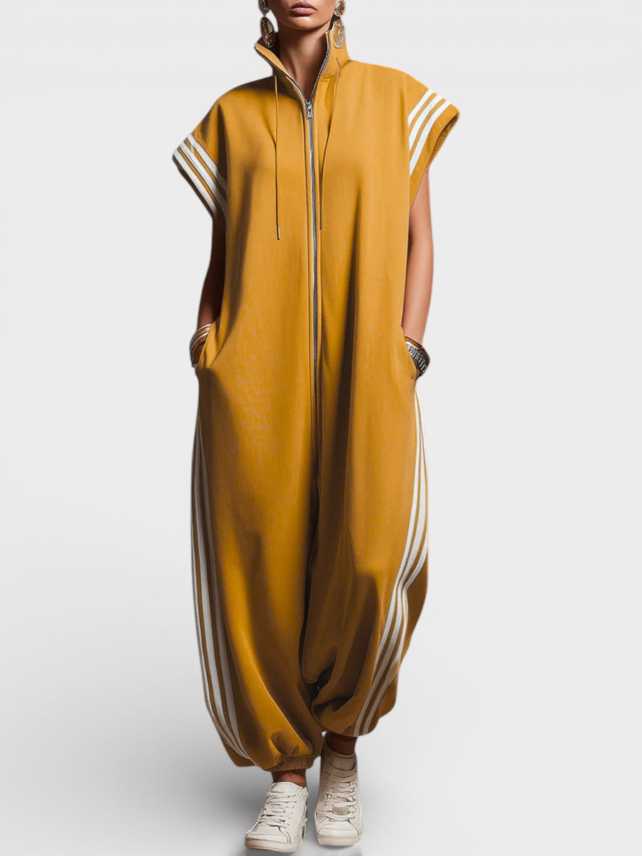 Valentina | Reißverschluss Hals Jumpsuit