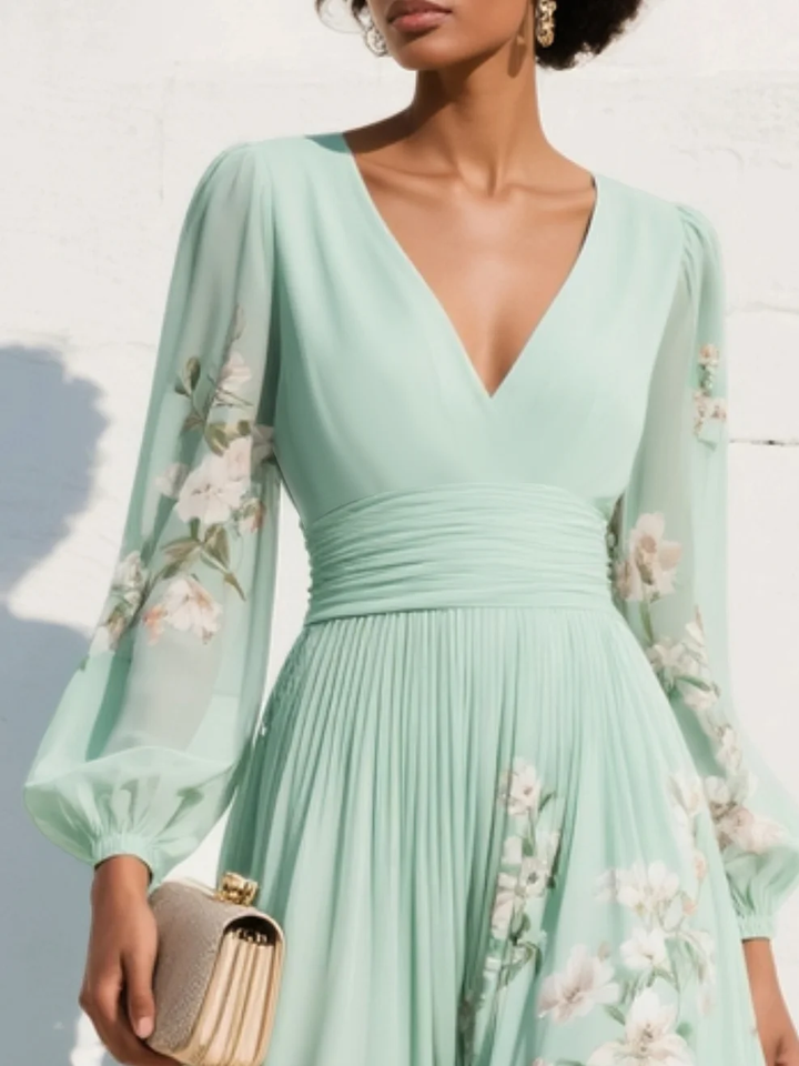 Rosa | Frische Blütenpracht Midi-Kleid