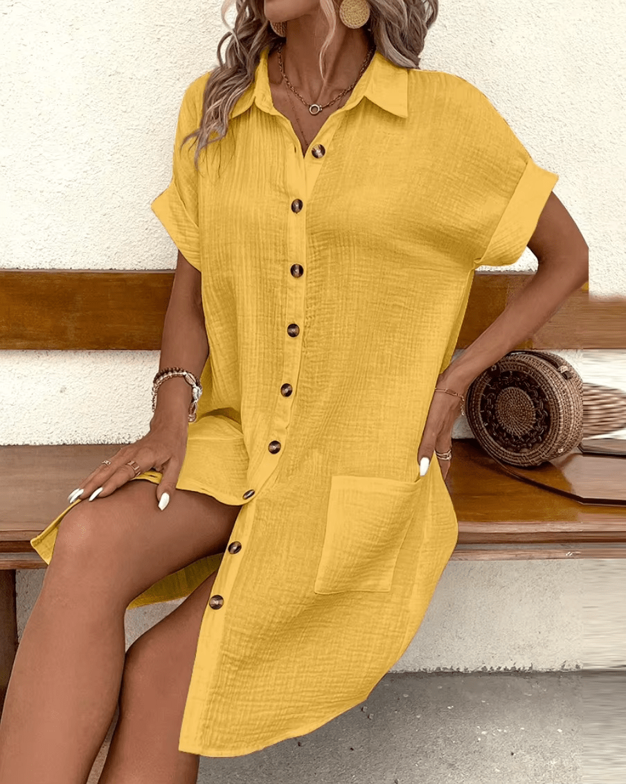 Luz | Bequemes Hemdkleid mit Knöpfen