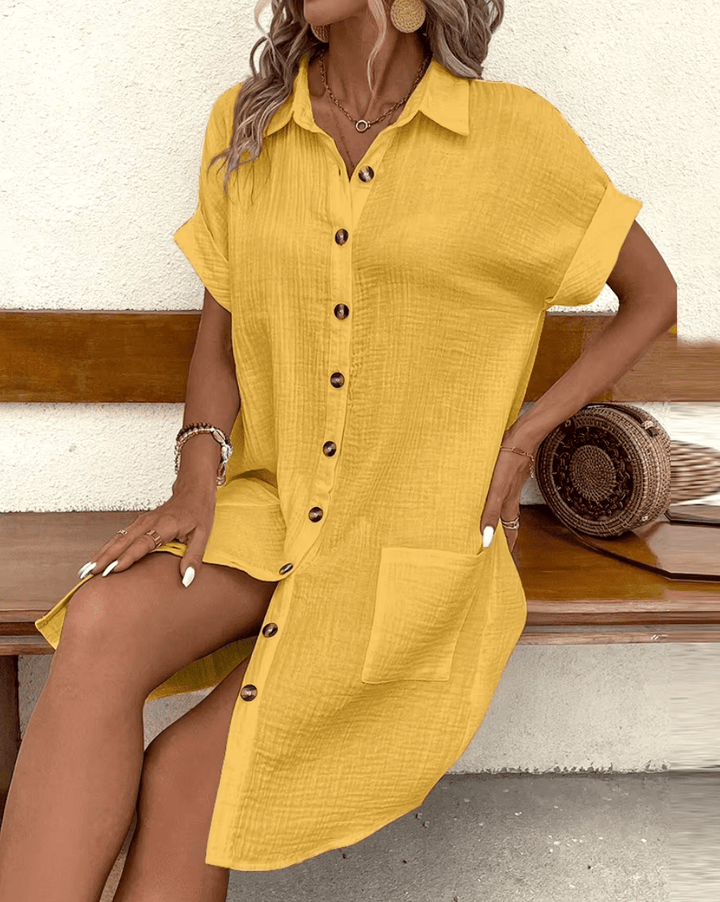Luz | Bequemes Hemdkleid mit Knöpfen