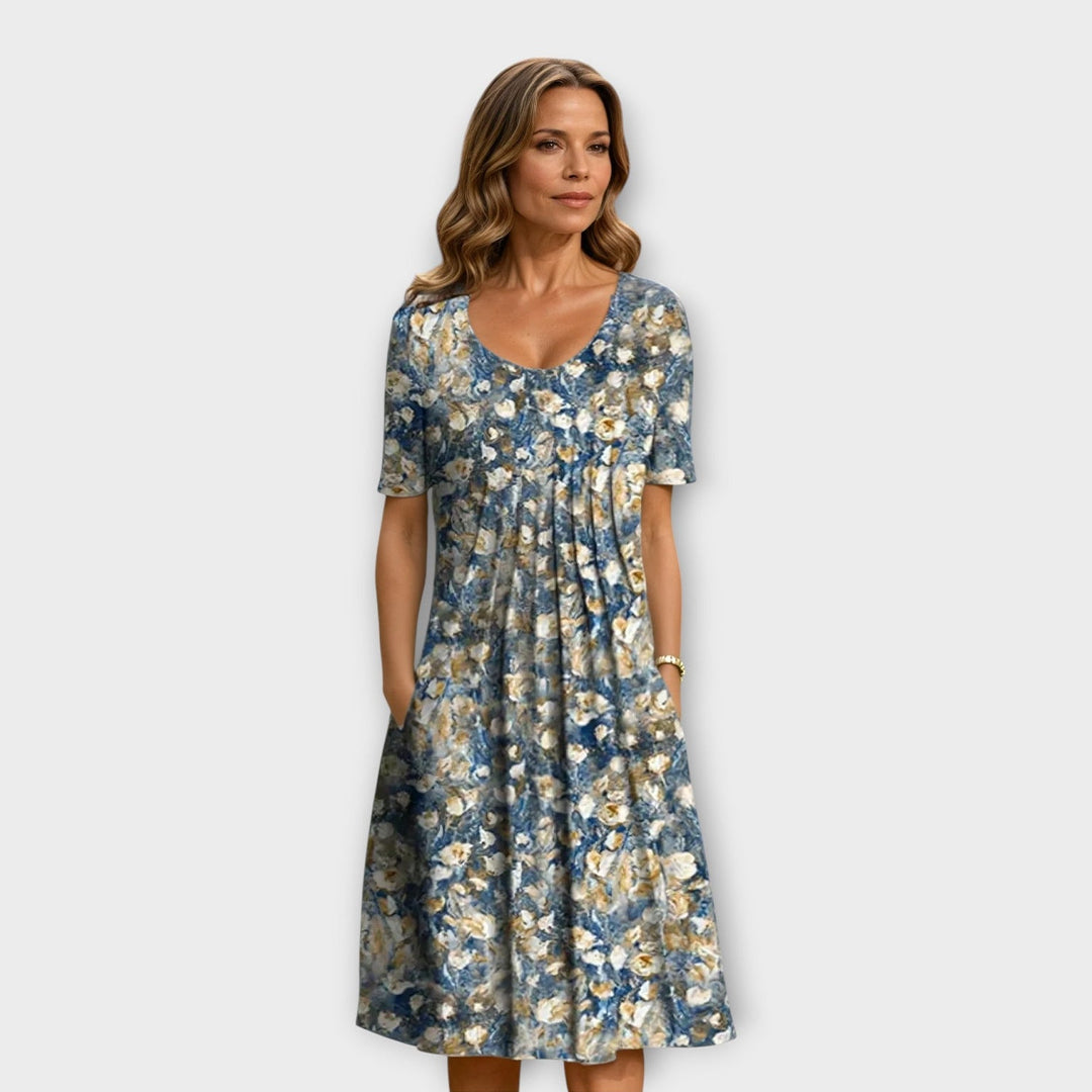 Marianne |  Bauchbedeckendes Kleid aus Baumwolle