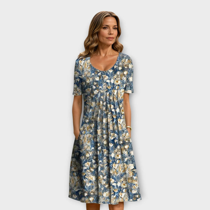 Marianne |  Bauchbedeckendes Kleid aus Baumwolle