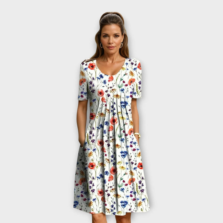 Marianne |  Bauchbedeckendes Kleid aus Baumwolle