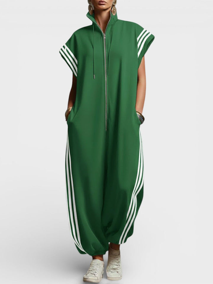 Valentina | Reißverschluss Hals Jumpsuit