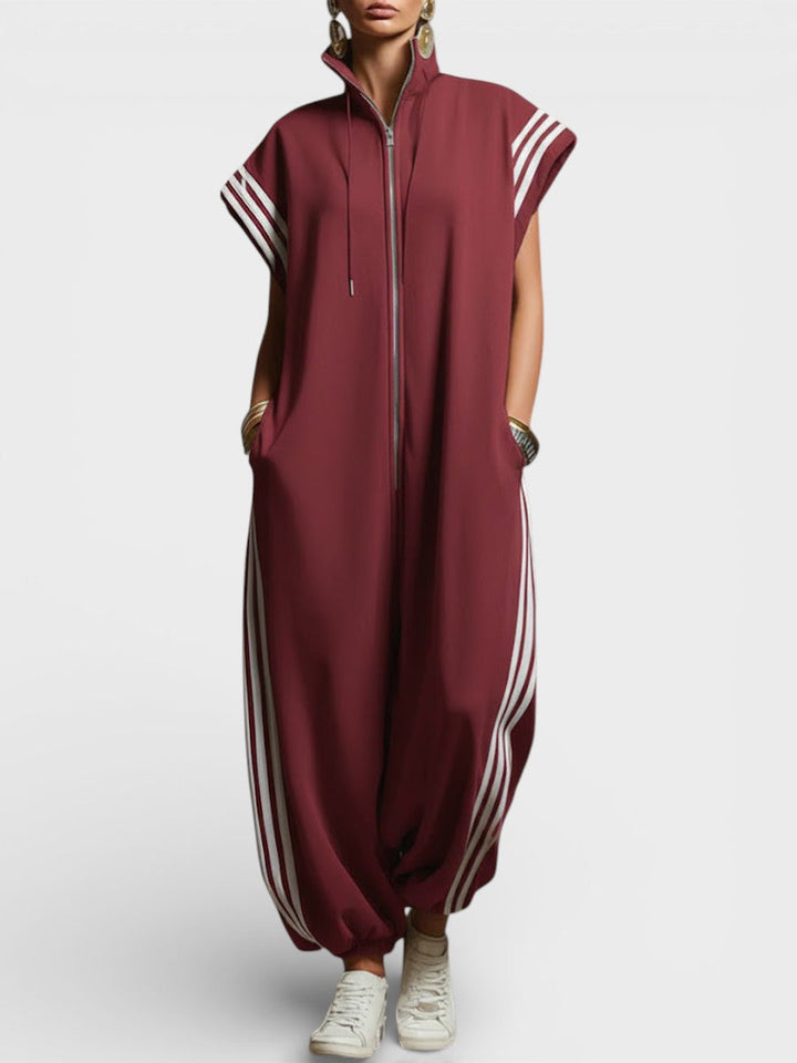Valentina | Reißverschluss Hals Jumpsuit