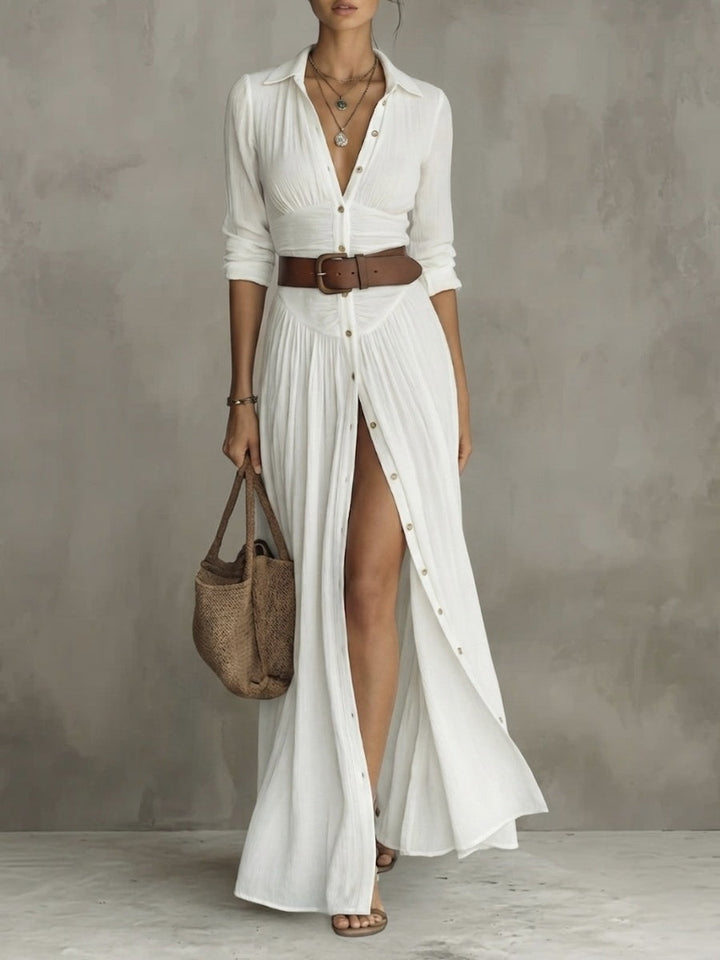 Suzanne | Maxi-kleid mit Reverskragen